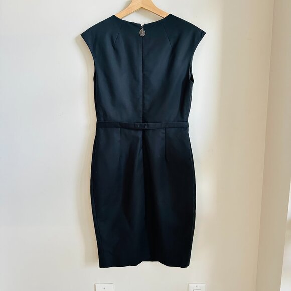 Elie Tahari Saks 5th Avenue Black Cotton Blend Shift Sheath Dress Classic Work - Picture 8 of 10